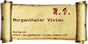 Morgenthaler Vivien névjegykártya